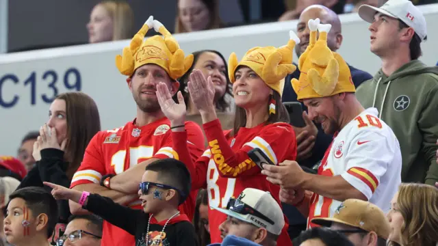 Kansas City Chiefs fans are at the team's Thanksgiving game at the Dallas Cowboys in 2025