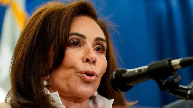 U.S. Attorney for D.C. Jeanine Pirro speaks during a press conference with FBI Director Kash Patel and other authorities about the shooting of two National Guard members, in Washington, D.C., U.S., November 27, 2025