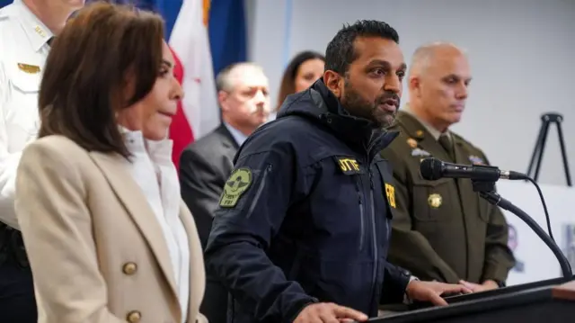 FBI Director Kash Patel speaks during a press conference with U.S. Attorney for D.C. Jeanine Pirro and other authorities about the shooting of two National Guard members, in Washington, D.C., U.S., November 27, 2025