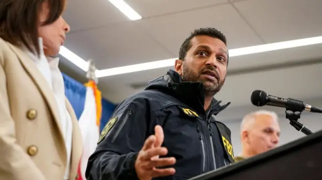 FBI Director Kash Patel speaks during a press conference with U.S. Attorney for D.C. Jeanine Pirro and other authorities about the shooting of two National Guard members, in Washington, D.C., U.S., November 27, 2025.