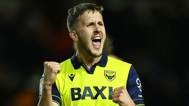 Oxford's Will Vaulks celebrates at full-time