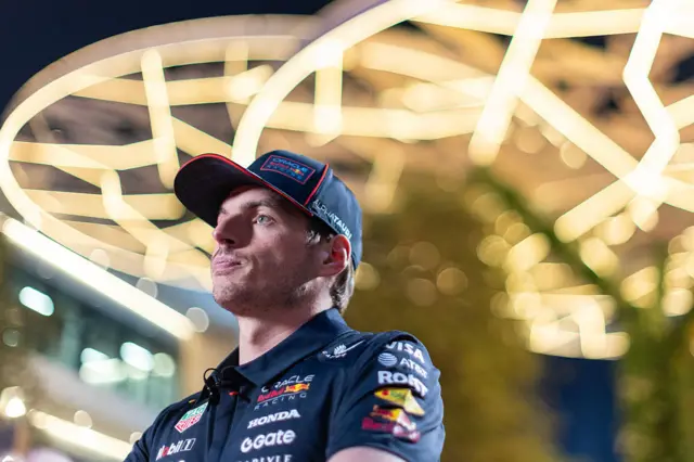 Max Verstappen in the paddock in Qatar