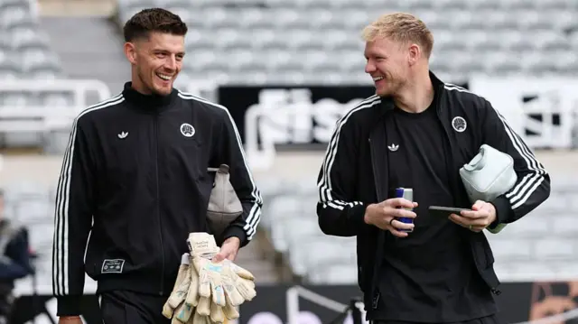 Nick Pope and Aaron Ramsdale