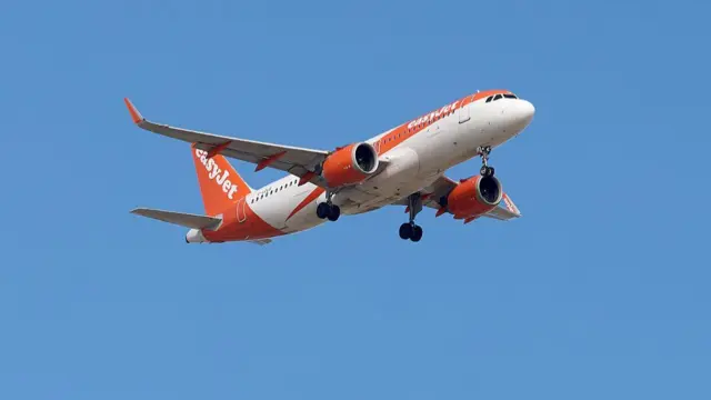 EasyJet Airbus A320 in the air
