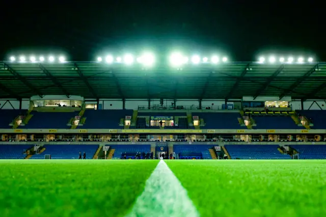 Oxford United's Kassam Stadium before the game with Ipswich Town