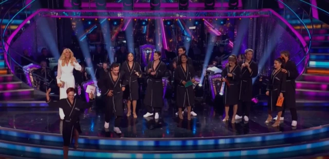 Strictly couples getting ready for Instant Dance challenge