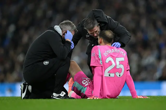Gianluigi Donnarumma receives medical treatment
