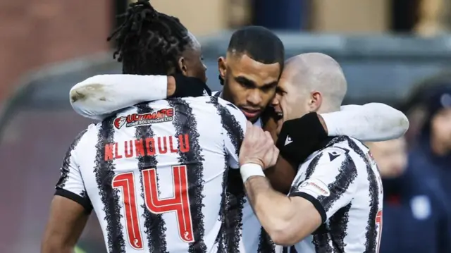 St Mirren celebrate