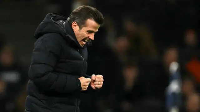 Marco Silva celebrates at the final whistle