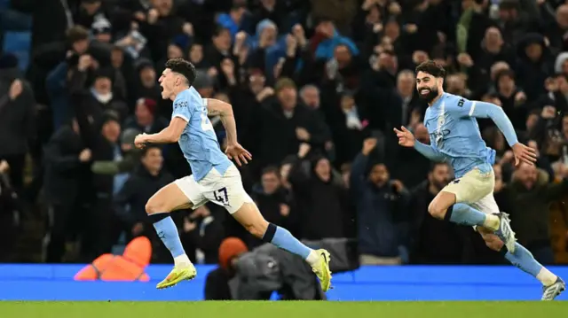 Phil Foden celebrates