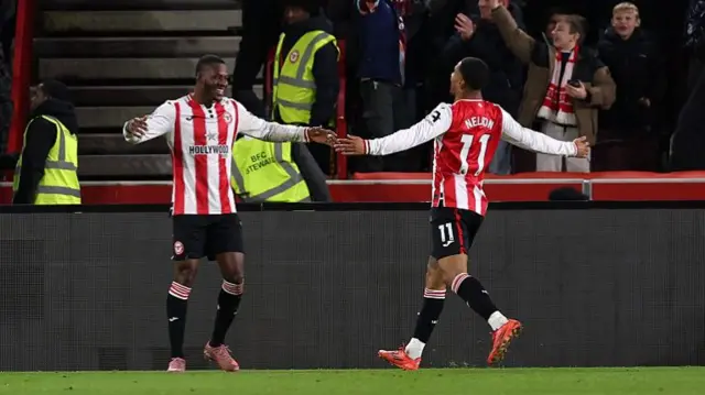 Brentford celebration