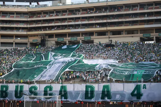 Palmeiras players during a match