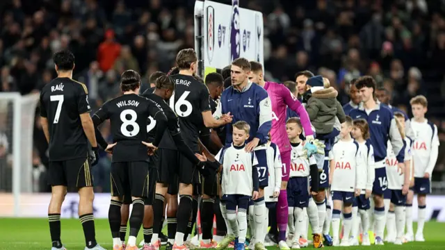 Tottenham and Fulham line-ups