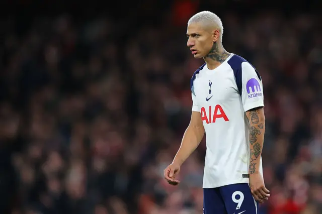 Richarlison looking on for Tottenham