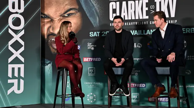 Francesca Hennsessy in a pre-fight news conference