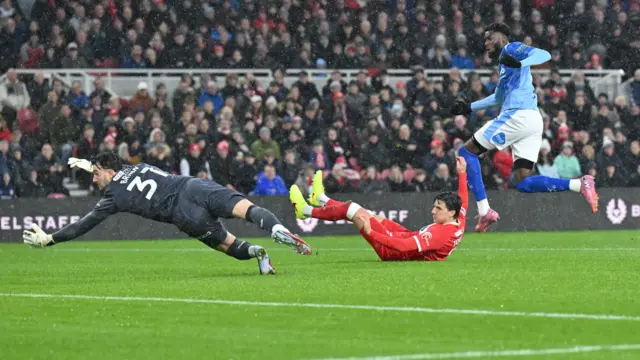 Patrick Agyemang gives Derby the lead at Middlesbrough