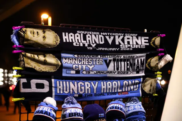 Haaland v Kane scarves from when Harry Kane was at Spurs