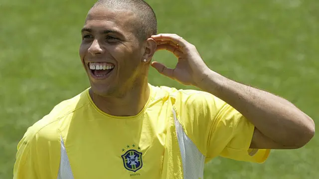 Ronaldo in his Brazil kit