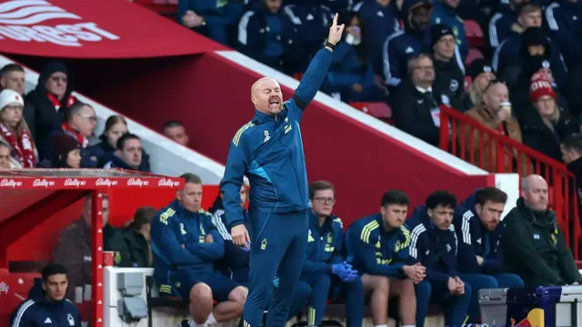 Sean Dyche reacts on the touchline