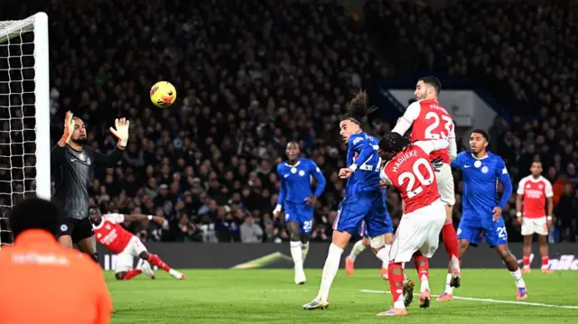 Mikel Merino of Arsenal scores