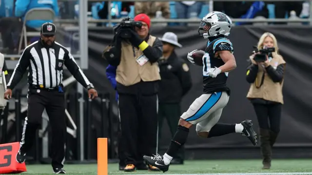 Chuba Hubbard gets into the endzone