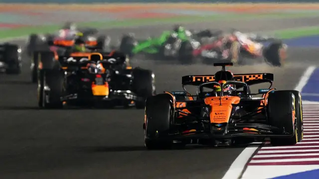 Oscar Piastri leads in Qatar