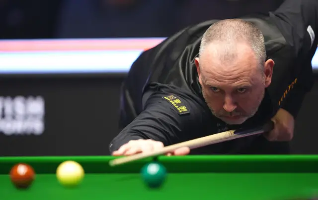 Mark Williams in action against David Gilbert, on day two