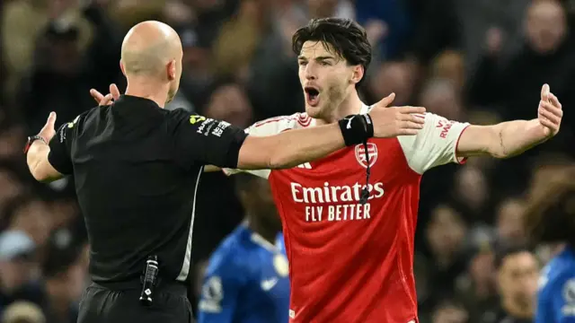 Anthony Taylor and Declan Rice