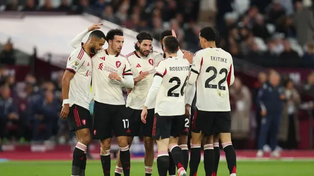 Liverpool players celebrate