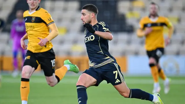 Aberdeen's Adil Aouchiche in action during a William Hill Premiership match between Livingston and Aberdeen at the Home of the Set Fare Arena,