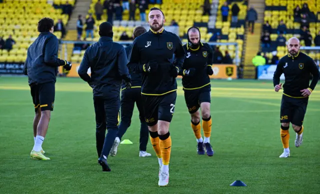 Livingston defender Danny Wilson during the warm-up
