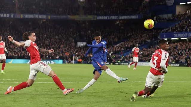 Estevao Willian of Chelsea shoots