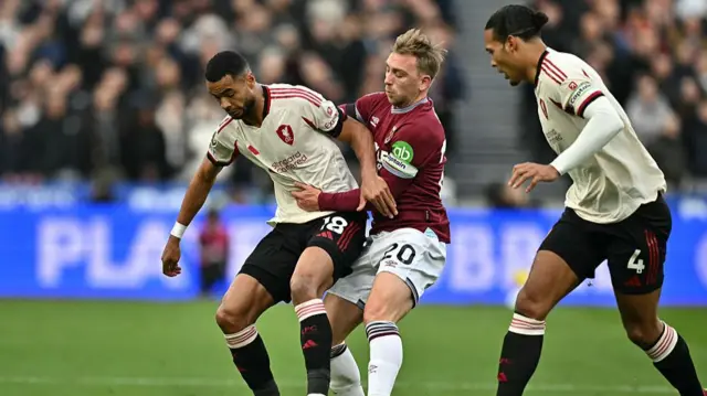 West Ham v Liverpool action