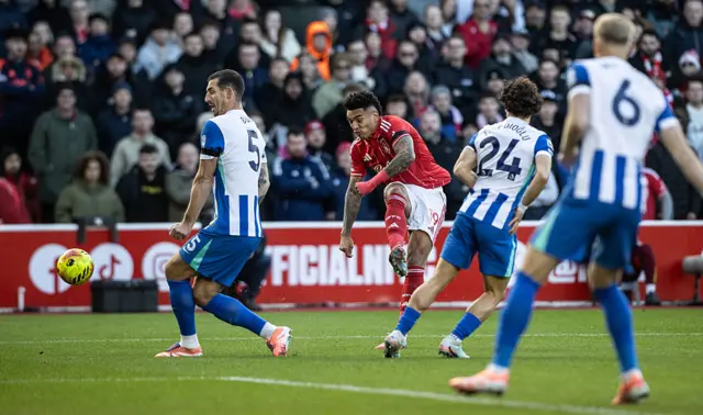 Nottingham Forest's Igor Jesus shoots