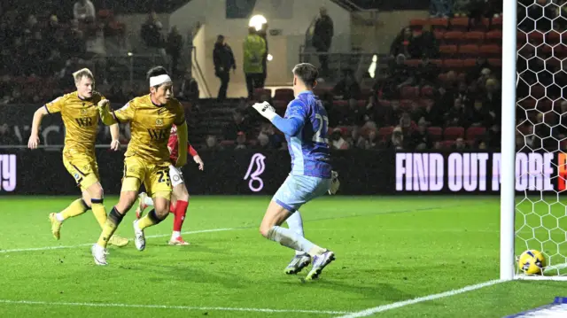 Blackburn's Yuki Ohashi finishes past Bristol City goalkeeper Radek Vitek