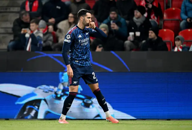 Mikel Merino of Arsenal celebrates