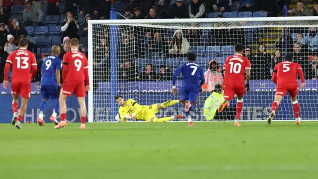 Jordan Ayew scores from the penalty spot
