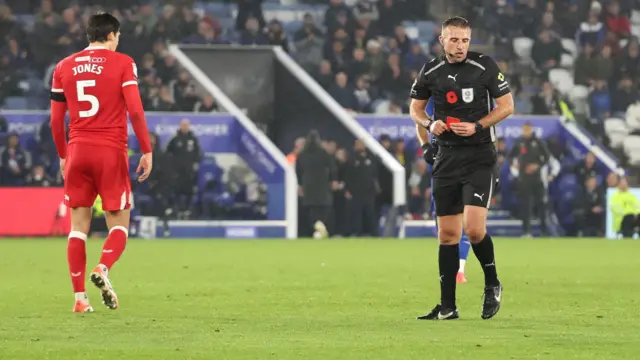 Alfie Jones is sent off for Middlesbrough