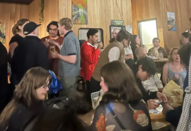 People at a watch party