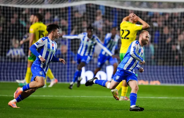 Barry Bannan celebrates giving Sheffield Wednesday the lead over Norwich