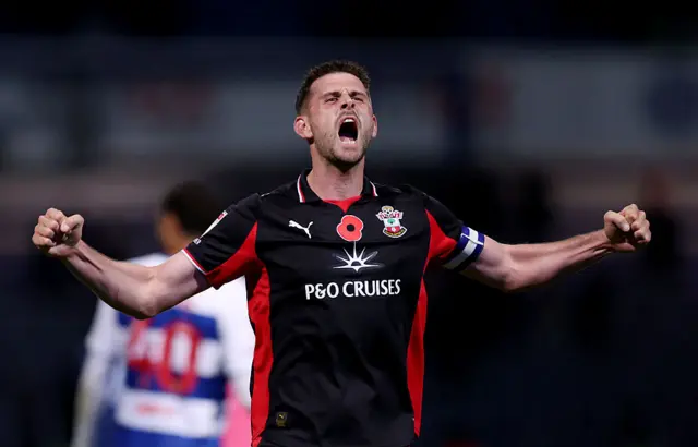 Southampton's Jack Stephens celebrates their win over QPR
