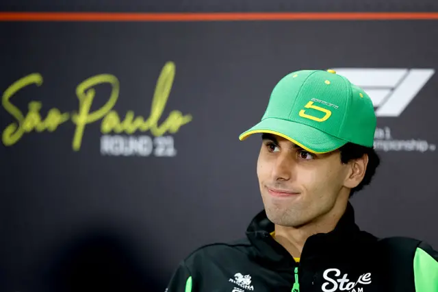 Gabriel Bortoleto in the drivers' news conference