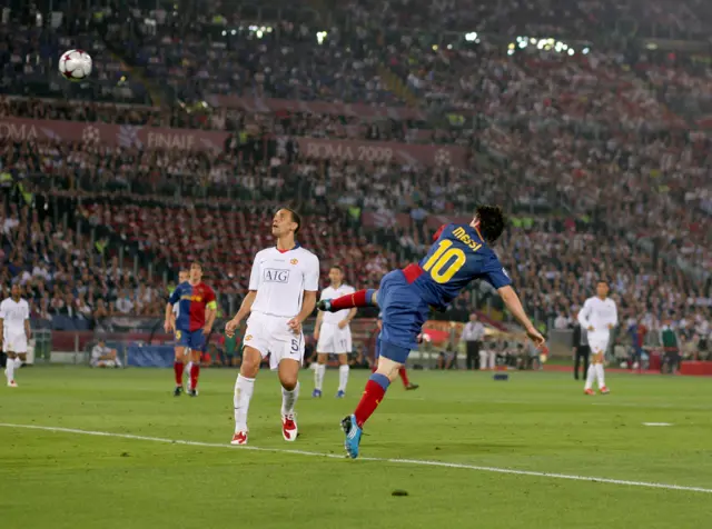 Lionel Messi header against Man Utd in 2009 Champions League final