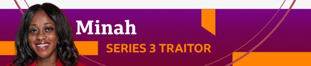 Banner showing Minah from the Traitors