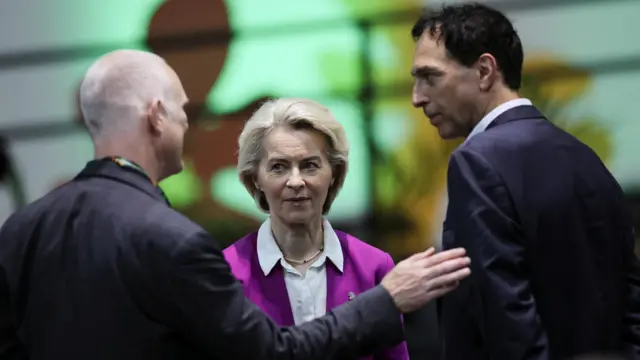European Commission President Ursula von der Leyen attends the opening of the United Nations Climate Change Conference (COP30) plenary session