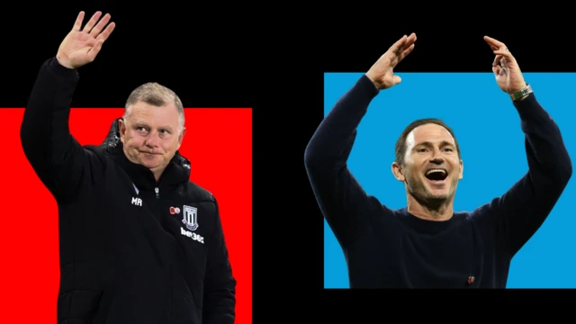 Stoke boss Mark Robins and Coventry's Frank Lampard