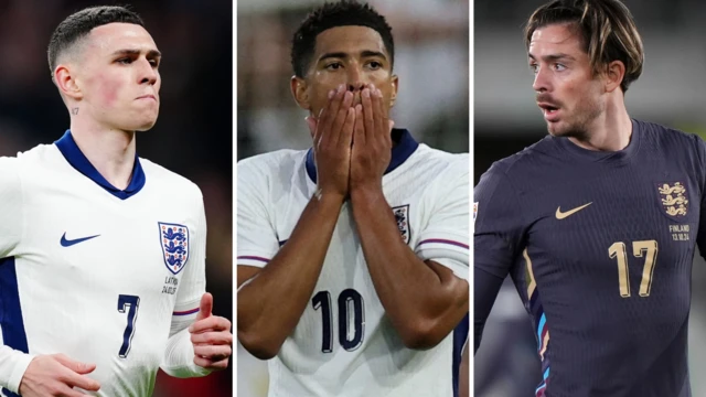 Phil Foden, Jude Bellingham and Jack Grealish