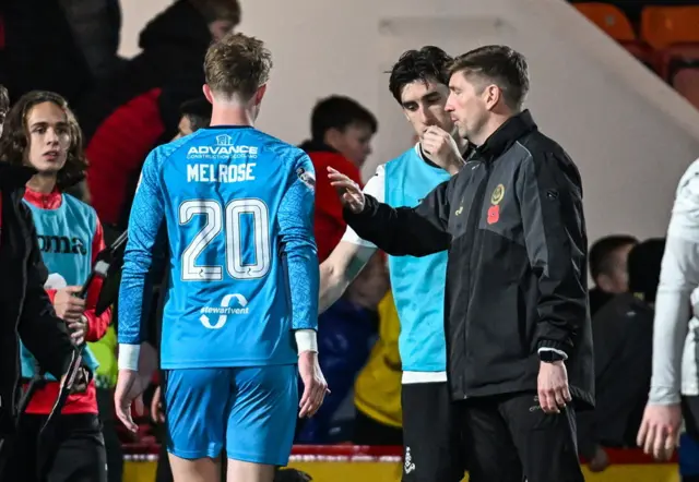 Mark Wilson consoles Cade Melrose at full-time