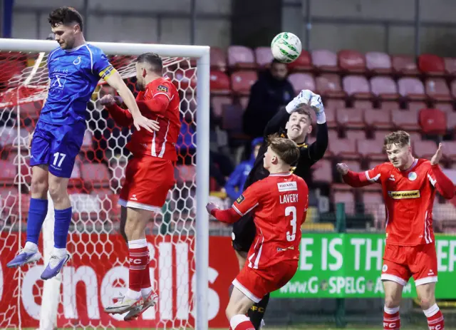 Cliftonville stopper denying a chance