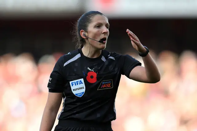 Referee Mellisa Burgin disallows Maanum's 90th minute winner for offside